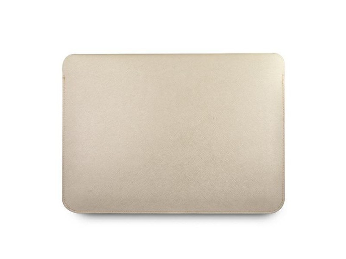 Funda Guess Saffiano Script para portátil de 13" - color dorado