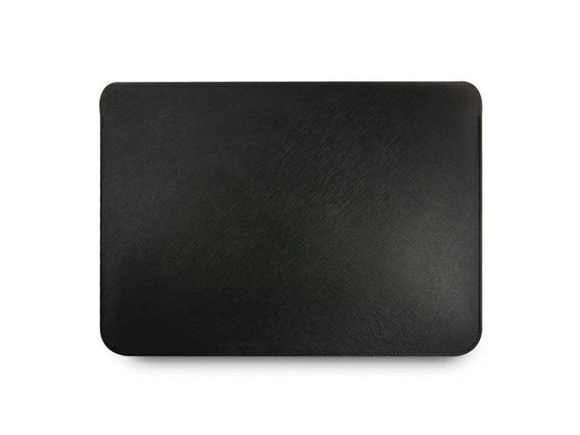 Capa Guess Saffiano Script para laptop de 13" - preta