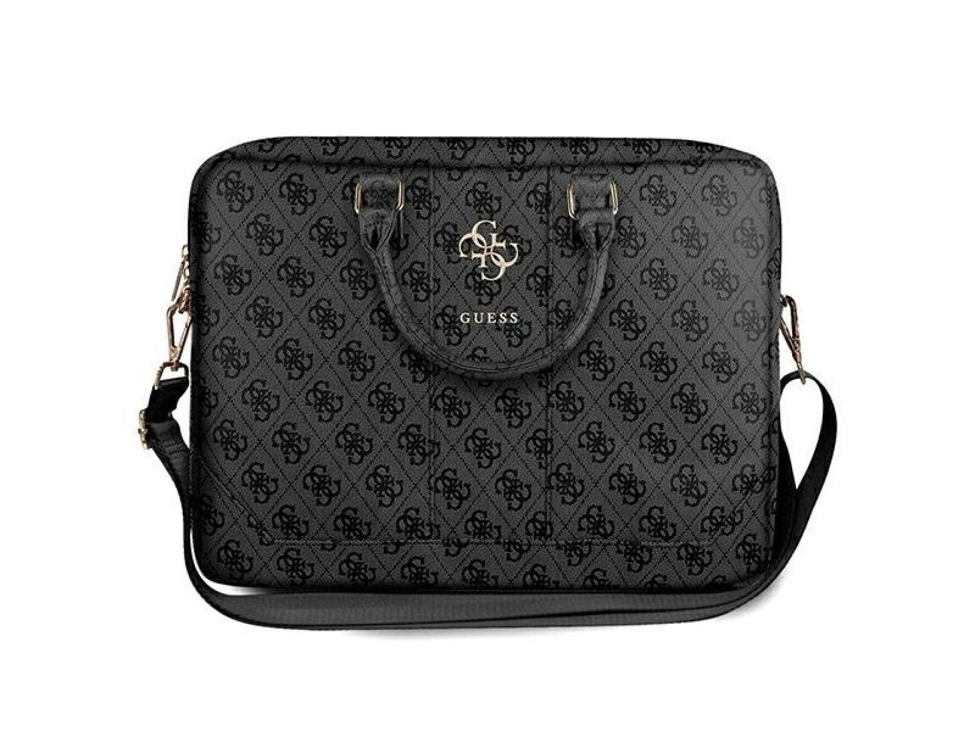 Mochila Guess 4G com logo grande para laptop de 16 polegadas - cinza