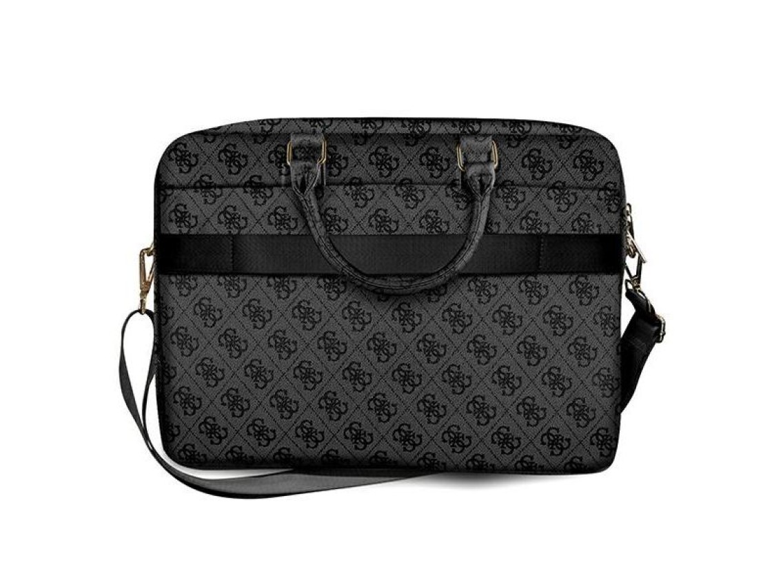 Mochila Guess 4G com logo grande para laptop de 16 polegadas - cinza