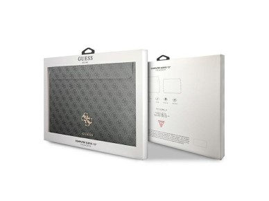 Capa Guess 4G com logo grande para laptop de 13" - cinza