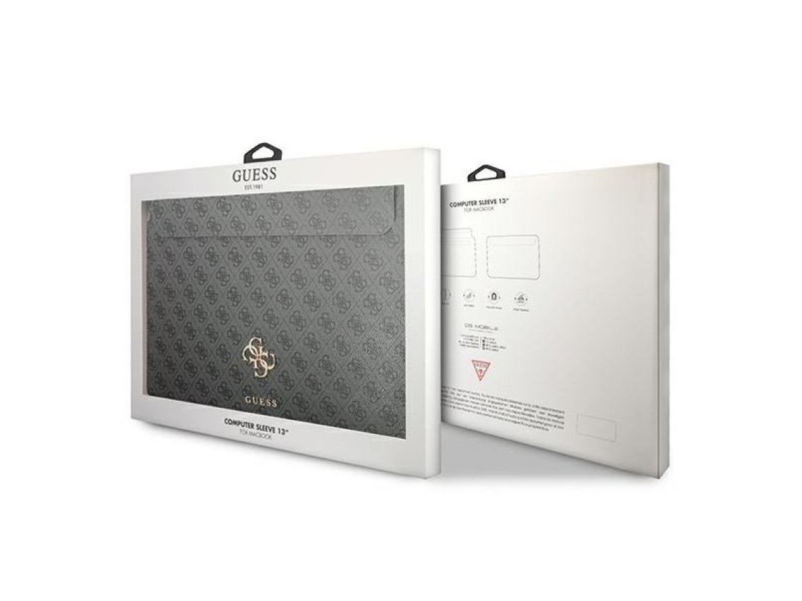 Funda Guess 4G con logo grande para port�til de 13" - gris