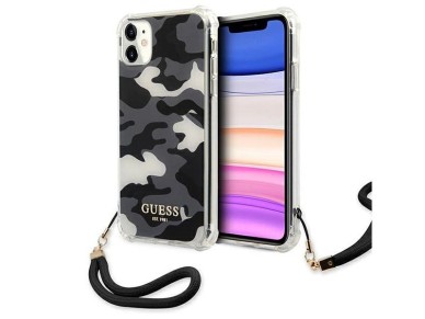 Guess GUHCN61KSARBK iPhone 11 6.1" / Xr black/black hardcase Camo Collection Guess GUHCN61KSARBK iPhone 11 6.1" / Xr black/black hardcase Camo Collection