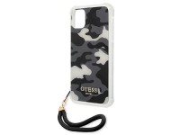 Capa rígida preta/preta Guess GUHCN61KSARBK para iPhone 11 6.1" / Xr, coleção Camuflada Capa rígida preta/preta Guess GUHCN61KSARBK para iPhone 11 6.1" / Xr, coleção Camuflada