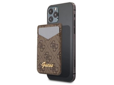 Porta-cart�es Guess Wallet GUWMS4GTLBR MagSafe 4G marrom/marrom