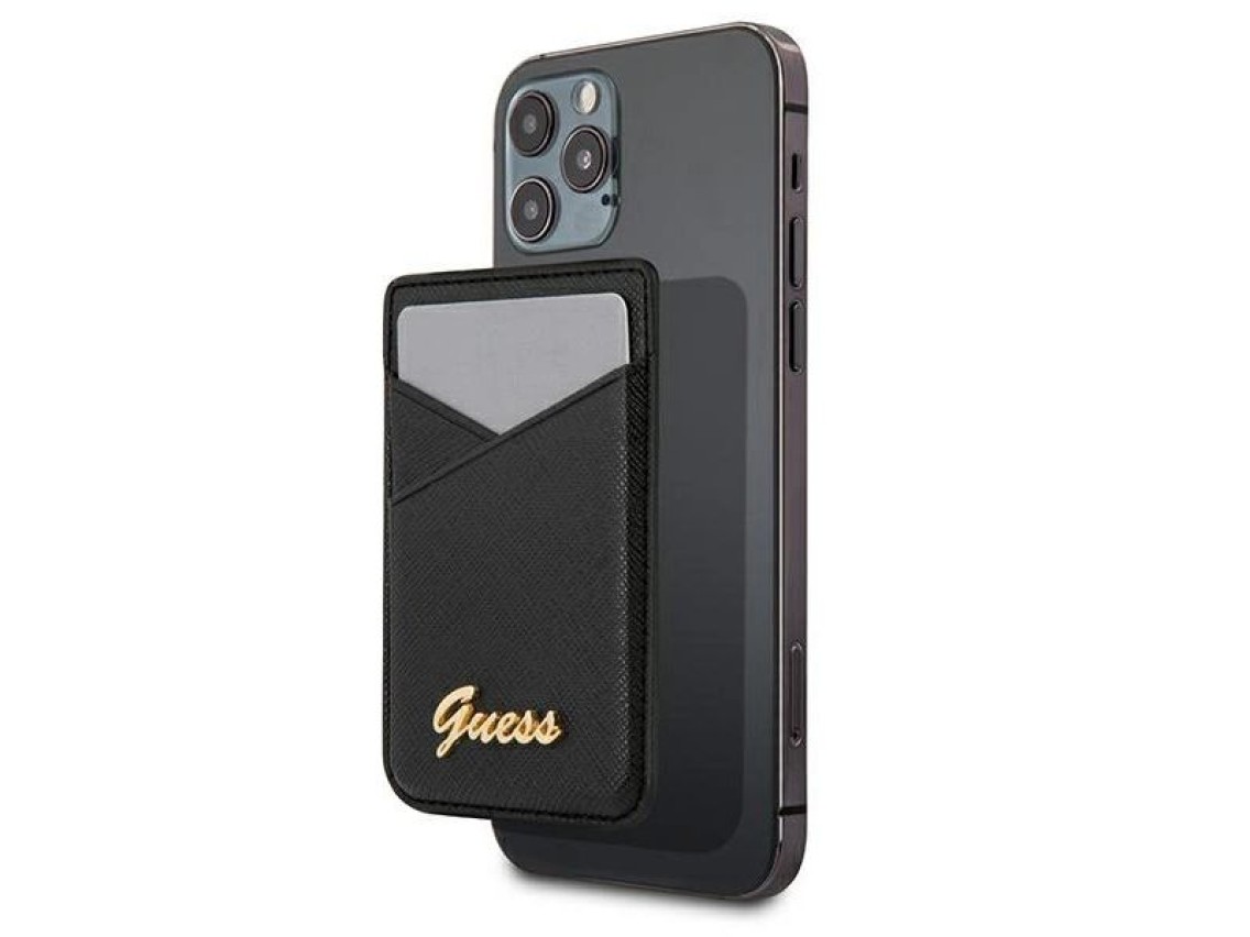 Cartera Guess Saffiano MagSafe - Negra
