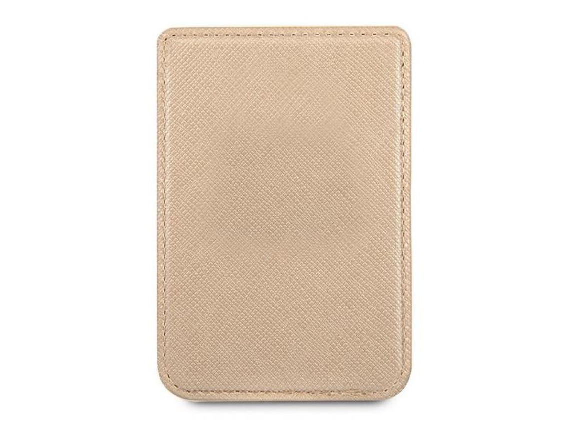Porta-cartões Guess Wallet GUWMSSASLGO MagSafe Saffiano dourado/dourado