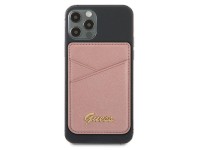 Porta-cartões Guess Wallet GUWMSSASLPI MagSafe Saffiano rosa/rosa Porta-cartões Guess Wallet GUWMSSASLPI MagSafe Saffiano rosa/rosa