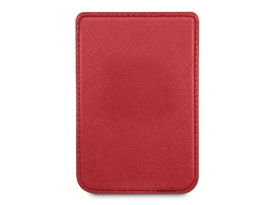 Carteira Guess com compartimento para cartões GUWMSSASLRE MagSafe Saffiano vermelha/vermelha