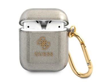 Funda para AirPods Guess GUA2UCG4GK, color negro/negro, colecci�n Glitter