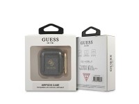 Capa para AirPods Guess GUA2UCG4GK, preta/preta com glitter.