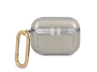 Capa para AirPods Pro Guess GUAPUCG4GK, preta/preta com glitter. Capa para AirPods Pro Guess GUAPUCG4GK, preta/preta com glitter.