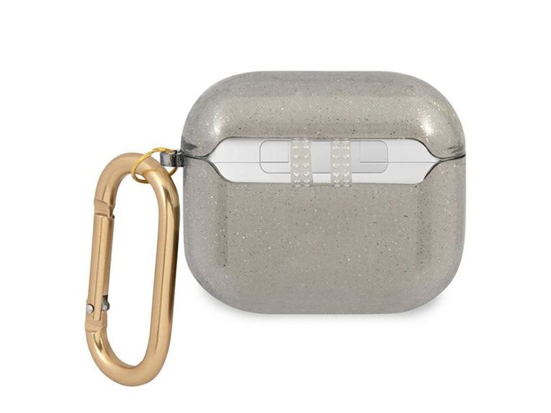 Funda Guess GUA3UCG4GK para AirPods 3, color negro/negro, colección Glitter.