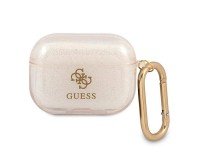 Capa para AirPods Pro Guess GUAPUCG4GD dourada/cole��o glitter dourado