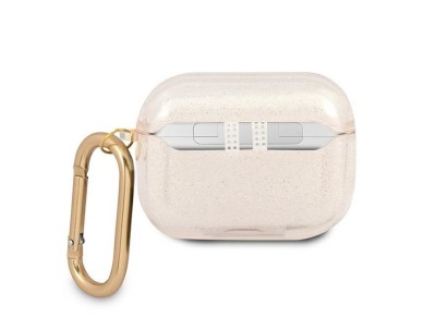 Capa para AirPods Pro Guess GUAPUCG4GD dourada/cole��o glitter dourado