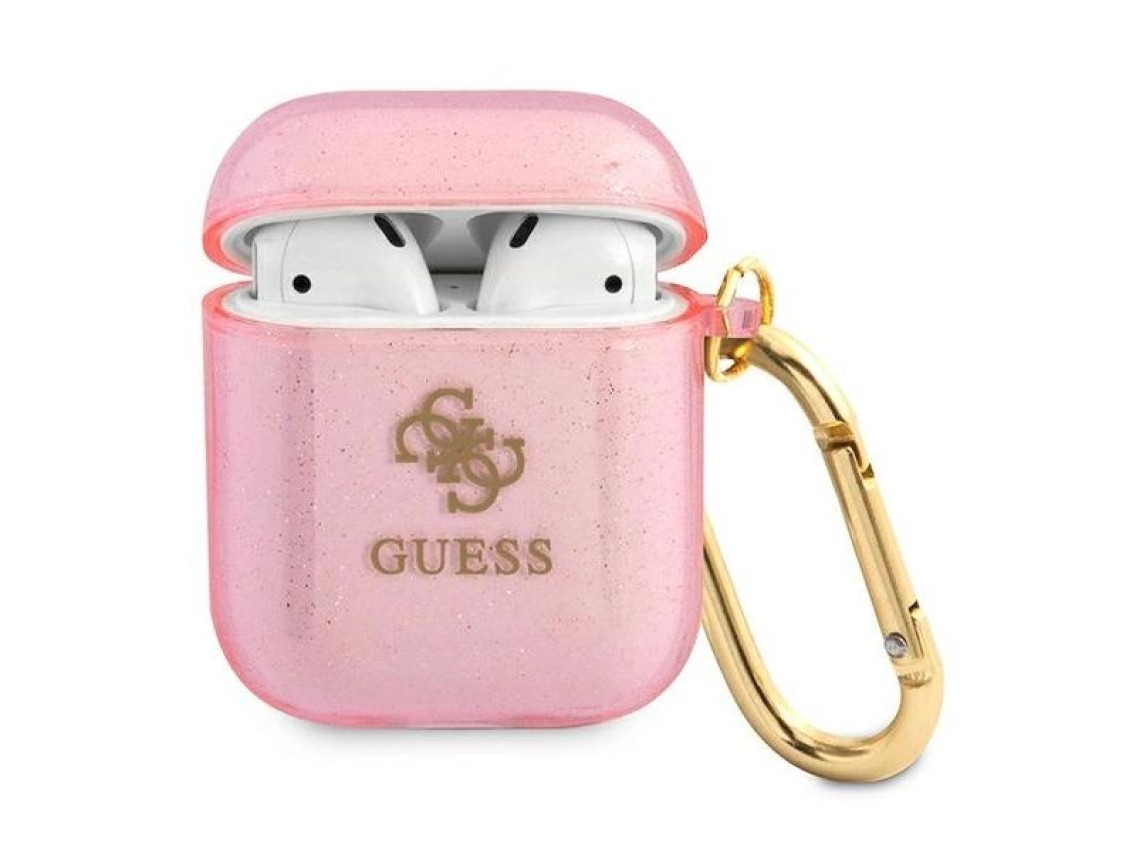 Capa para AirPods Guess GUA2UCG4GP rosa/coleção glitter rosa
