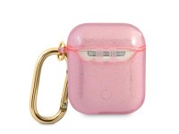 Capa para AirPods Guess GUA2UCG4GP rosa/coleção glitter rosa Capa para AirPods Guess GUA2UCG4GP rosa/coleção glitter rosa