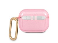 Capa para AirPods Pro Guess GUAPUCG4GP rosa/coleção glitter rosa Capa para AirPods Pro Guess GUAPUCG4GP rosa/coleção glitter rosa