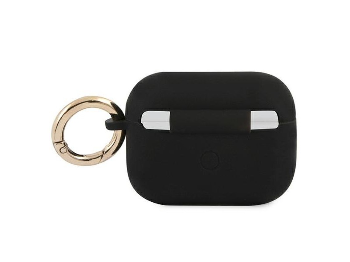 Guess GUAPSSSK AirPods Pro cover black/black Silicone Vintage Script
