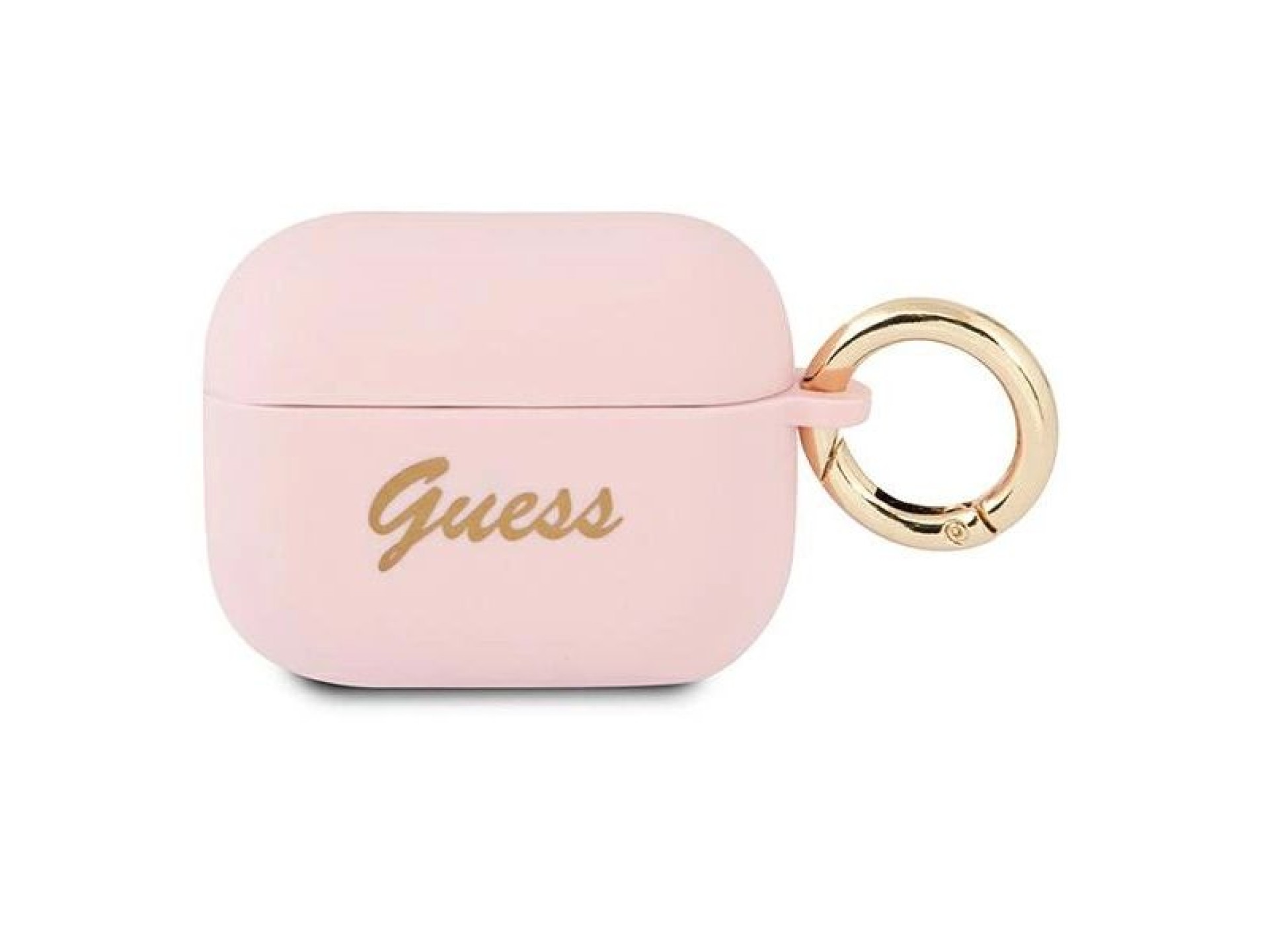 Guess GUAPSSSI AirPods Pro cover pink/pink Silicone Vintage Script
