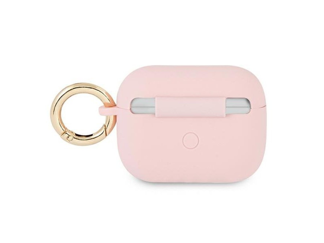 Guess GUAPSSSI AirPods Pro cover pink/pink Silicone Vintage Script