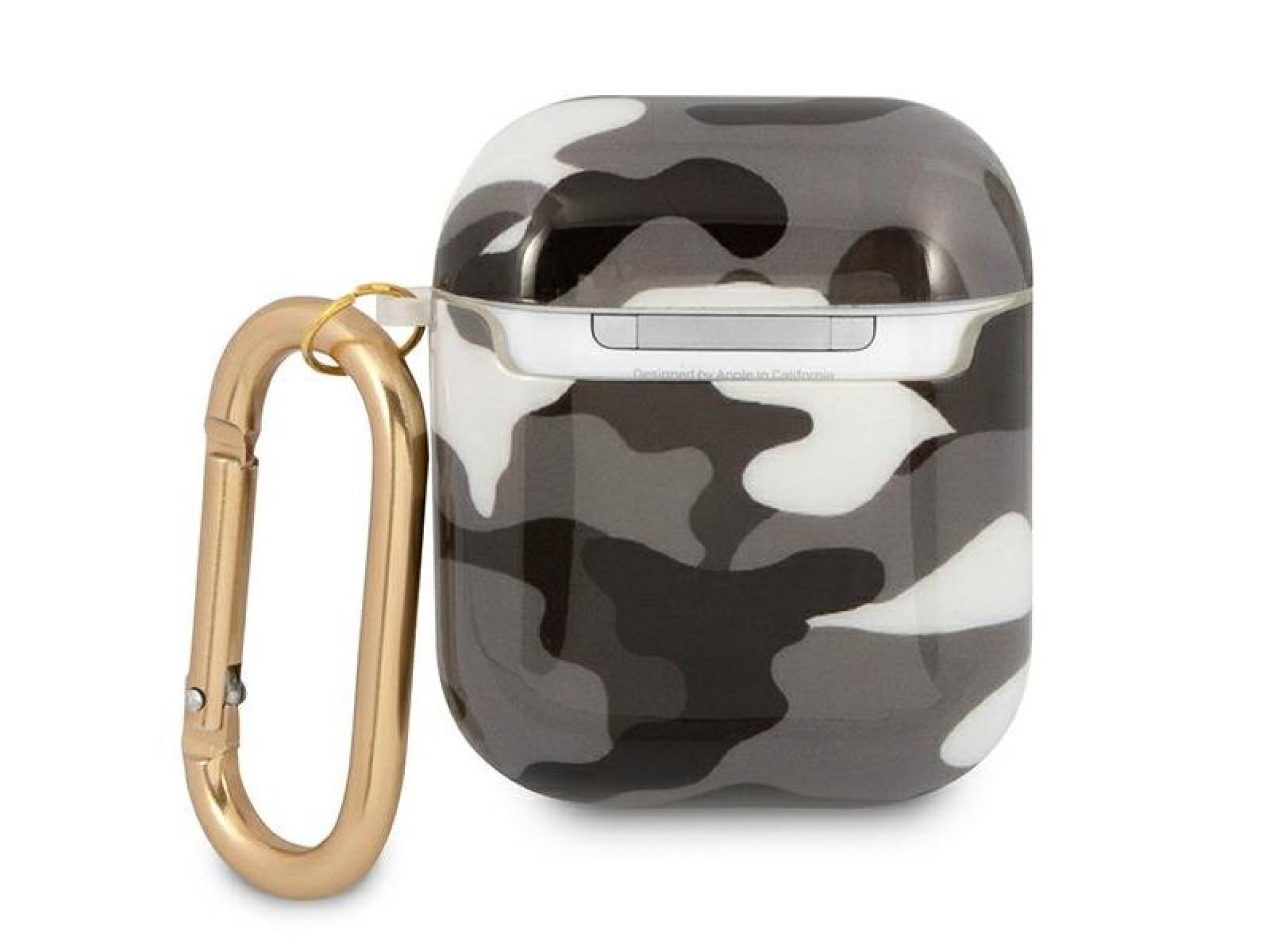 Funda para AirPods Guess GUA2UCAMG, color negro/negro, colección camuflaje.