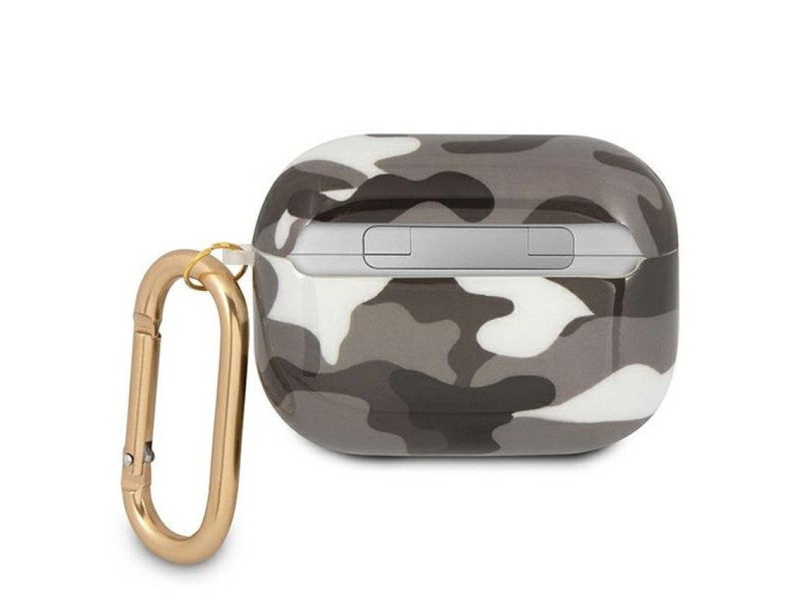 Capa Guess GUAPUCAMG para AirPods Pro, cole��o Camuflada Preta/Preta