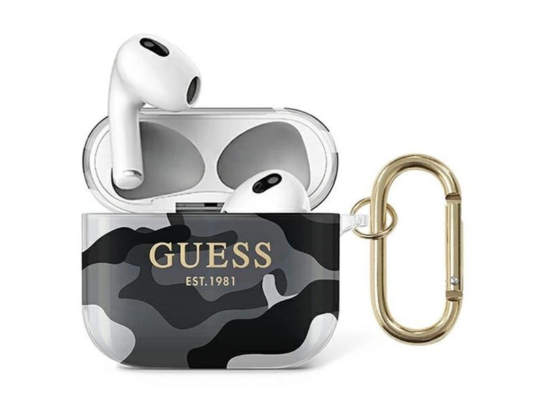 Guess GUA3UCAMG AirPods 3 cover black/black Camo Collection