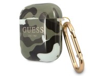 Capa para AirPods Guess GUA2UCAMA, coleção Camuflada verde/cáqui Capa para AirPods Guess GUA2UCAMA, coleção Camuflada verde/cáqui