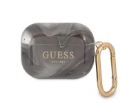 Capa para AirPods Pro Guess GUAPUNMK, cole��o m�rmore preto/preto