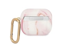 Funda Guess GUA3UNMP para AirPods 3, color rosa/rosa, colecci�n m�rmol.
