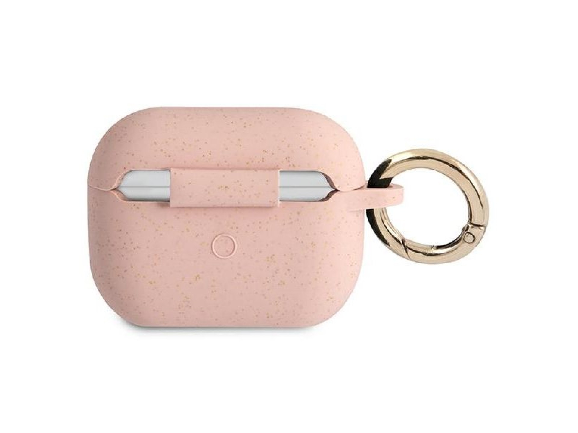 Capa Guess GUAPSGGEP para AirPods Pro, rosa/rosa, em silicone com glitter.