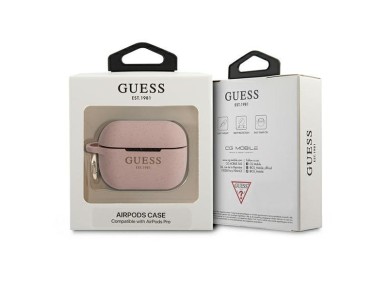 Guess GUAPSGGEP AirPods Pro cover pink/pink Silicone Glitter Guess GUAPSGGEP AirPods Pro cover pink/pink Silicone Glitter