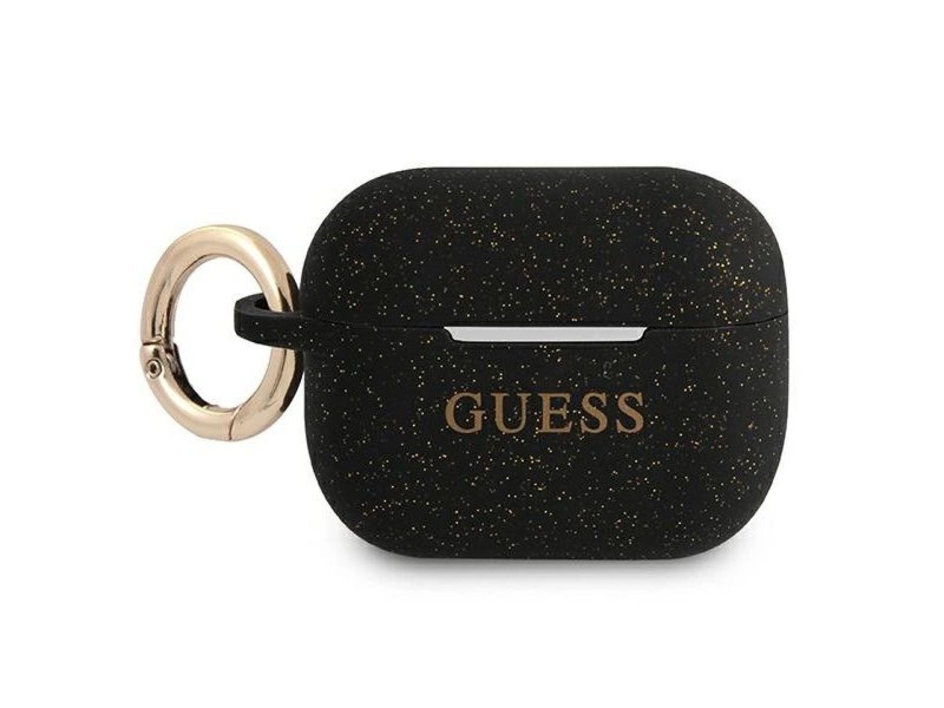 Capa de silicone com glitter da Guess para AirPods Pro - Preta