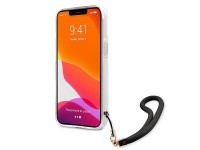 Guess GUHCP13SKCABBK iPhone 13 mini 5.4" capa rígida preta/preta com alça camuflada Guess GUHCP13SKCABBK iPhone 13 mini 5.4" capa rígida preta/preta com alça camuflada