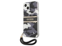 Guess GUHCP13MKCABBK iPhone 13 6.1" capa r�gida preta/preta com al�a camuflada