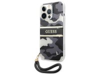 Funda r�gida Guess GUHCP13LKCABBK para iPhone 13 Pro / 13 de 6,1" en color negro/negro, con correa d