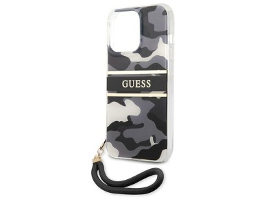 Funda r�gida Guess GUHCP13LKCABBK para iPhone 13 Pro / 13 de 6,1" en color negro/negro, con correa d