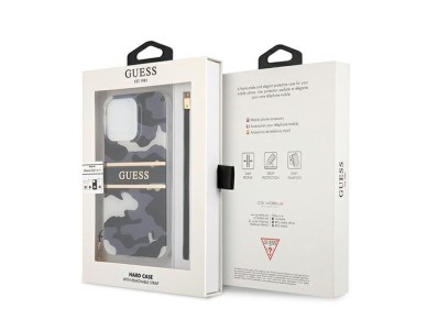 Funda r�gida Guess GUHCP13LKCABBK para iPhone 13 Pro / 13 de 6,1" en color negro/negro, con correa d