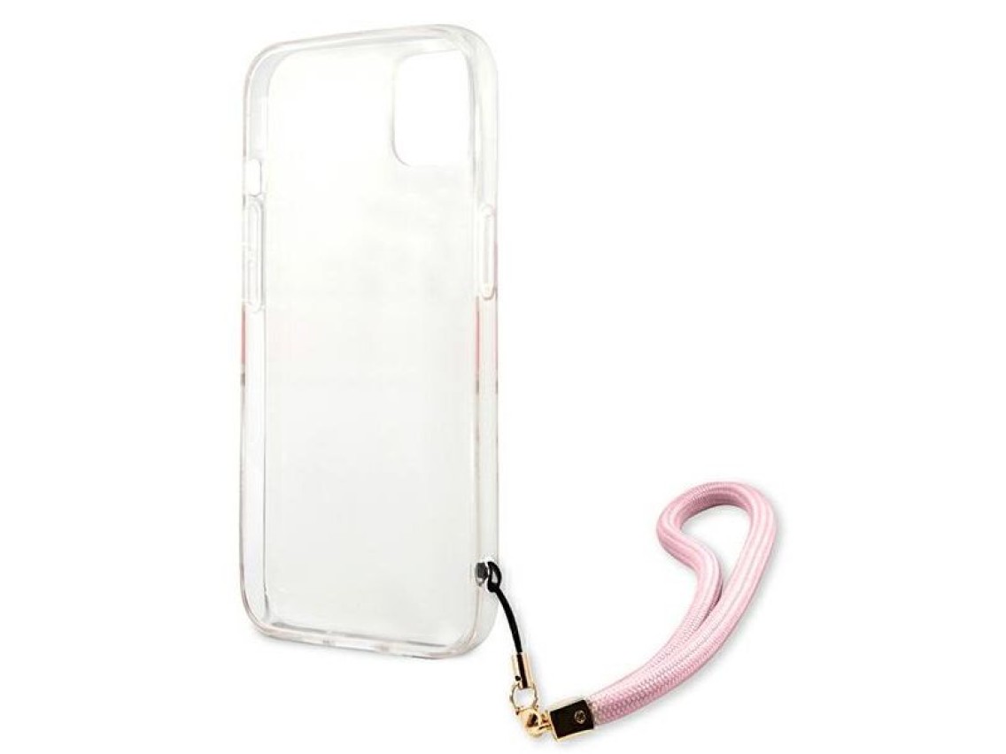 Guess GUHCP13MKCABPI iPhone 13 6.1" pink/pink hardcase Camo Strap Collection