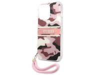 Guess GUHCP13XKCABPI iPhone 13 Pro Max 6.7" capa rígida rosa/rosa com alça camuflada Guess GUHCP13XKCABPI iPhone 13 Pro Max 6.7" capa rígida rosa/rosa com alça camuflada