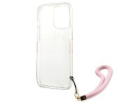 Guess GUHCP13XKCABPI iPhone 13 Pro Max 6.7" capa rígida rosa/rosa com alça camuflada Guess GUHCP13XKCABPI iPhone 13 Pro Max 6.7" capa rígida rosa/rosa com alça camuflada