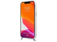 Capa rígida transparente Guess GUHCP13SKC4GBSI para iPhone 13 mini 5.4" 4G, com alça cinza e corrent Capa rígida transparente Guess GUHCP13SKC4GBSI para iPhone 13 mini 5.4" 4G, com alça cinza e corrent