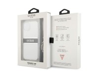 Capa rígida transparente Guess GUHCP13SKC4GBSI para iPhone 13 mini 5.4" 4G, com alça cinza e corrent Capa rígida transparente Guess GUHCP13SKC4GBSI para iPhone 13 mini 5.4" 4G, com alça cinza e corrent