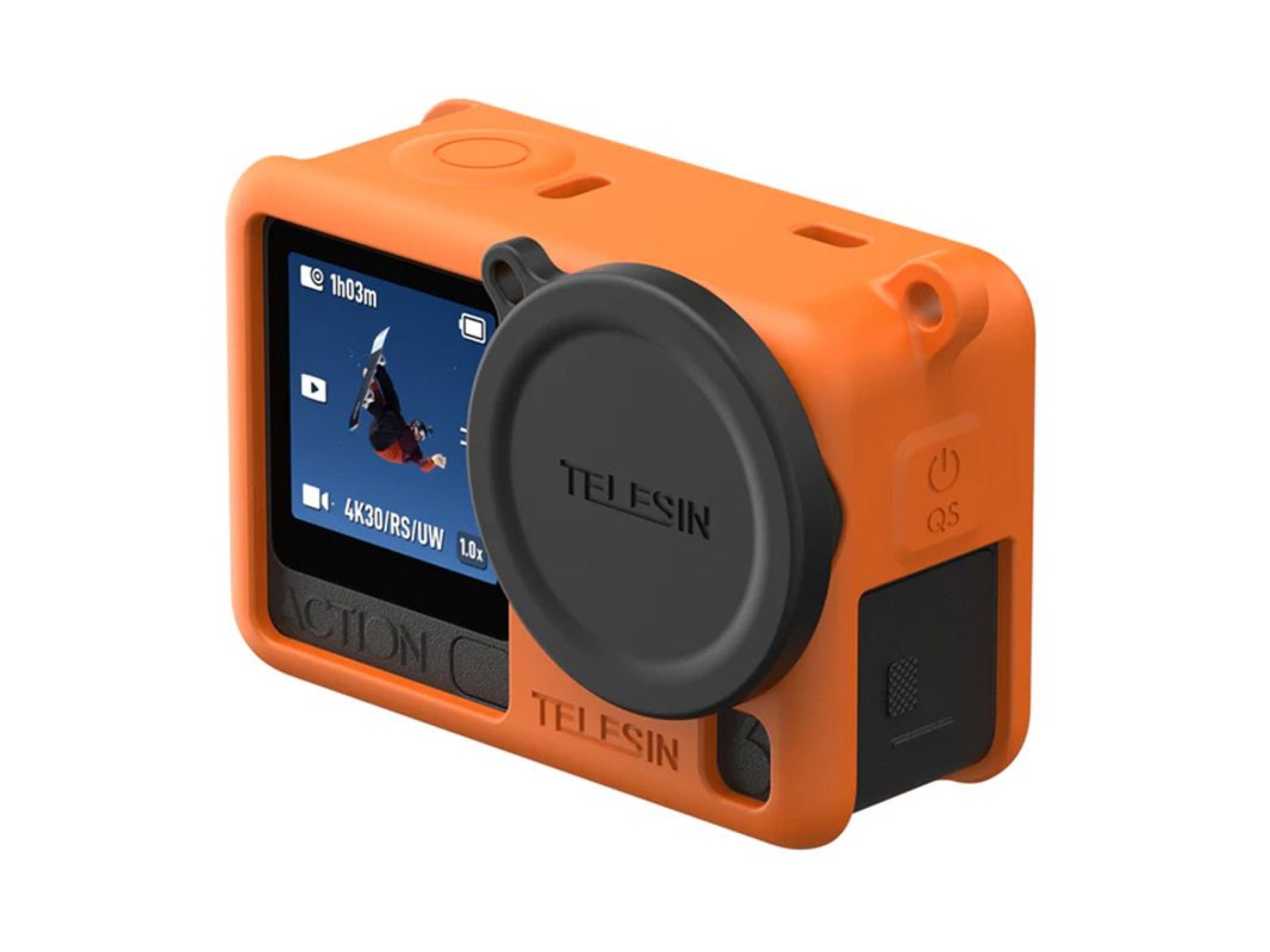 Capa protetora de silicone Telesin para DJI Osmo Action 6 (laranja)