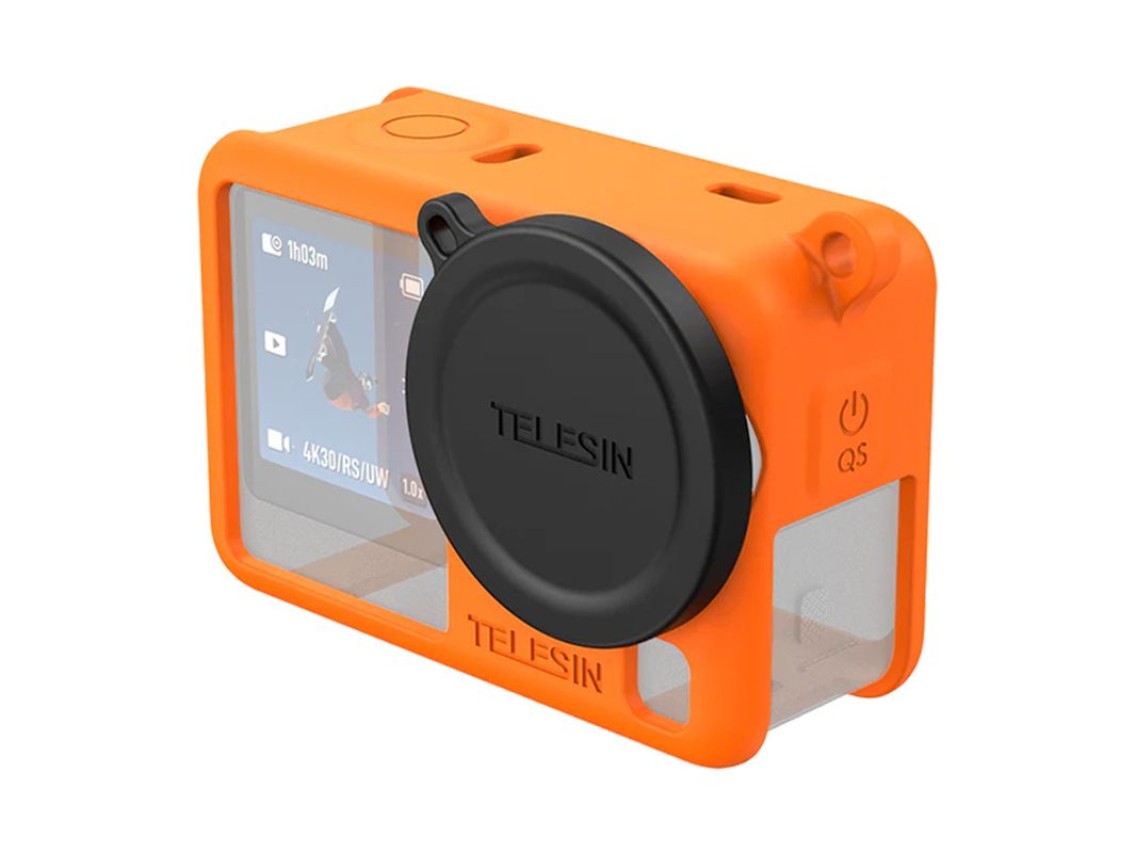 Capa protetora de silicone Telesin para DJI Osmo Action 6 (laranja)