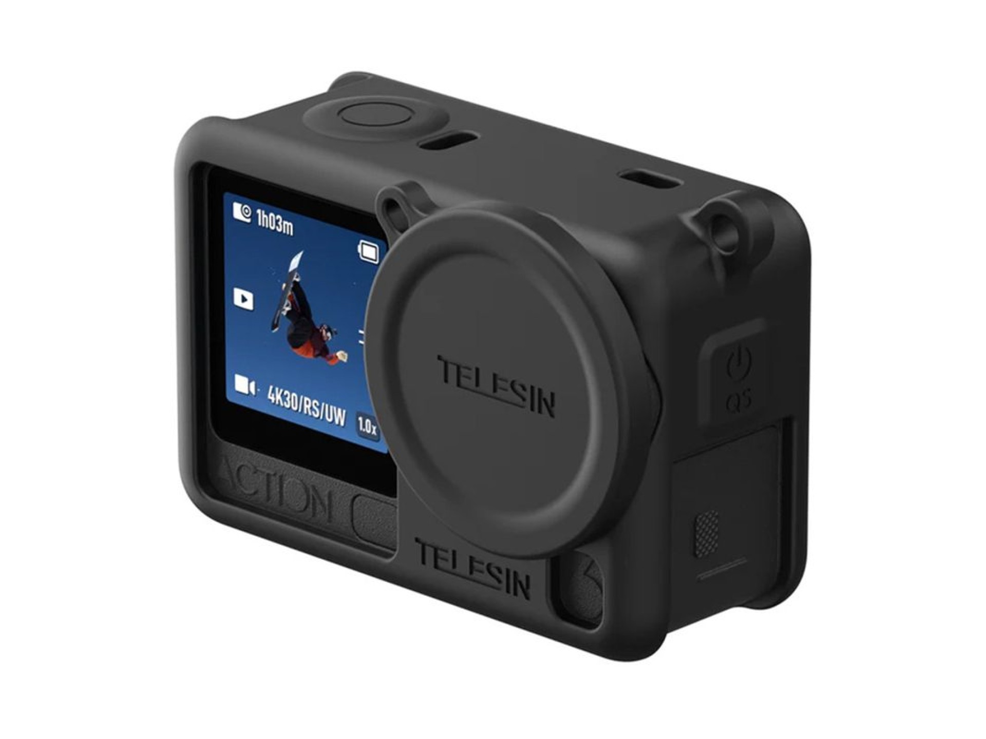 Telesin Silicone Protective Case for DJI Osmo Action 6 (Black)