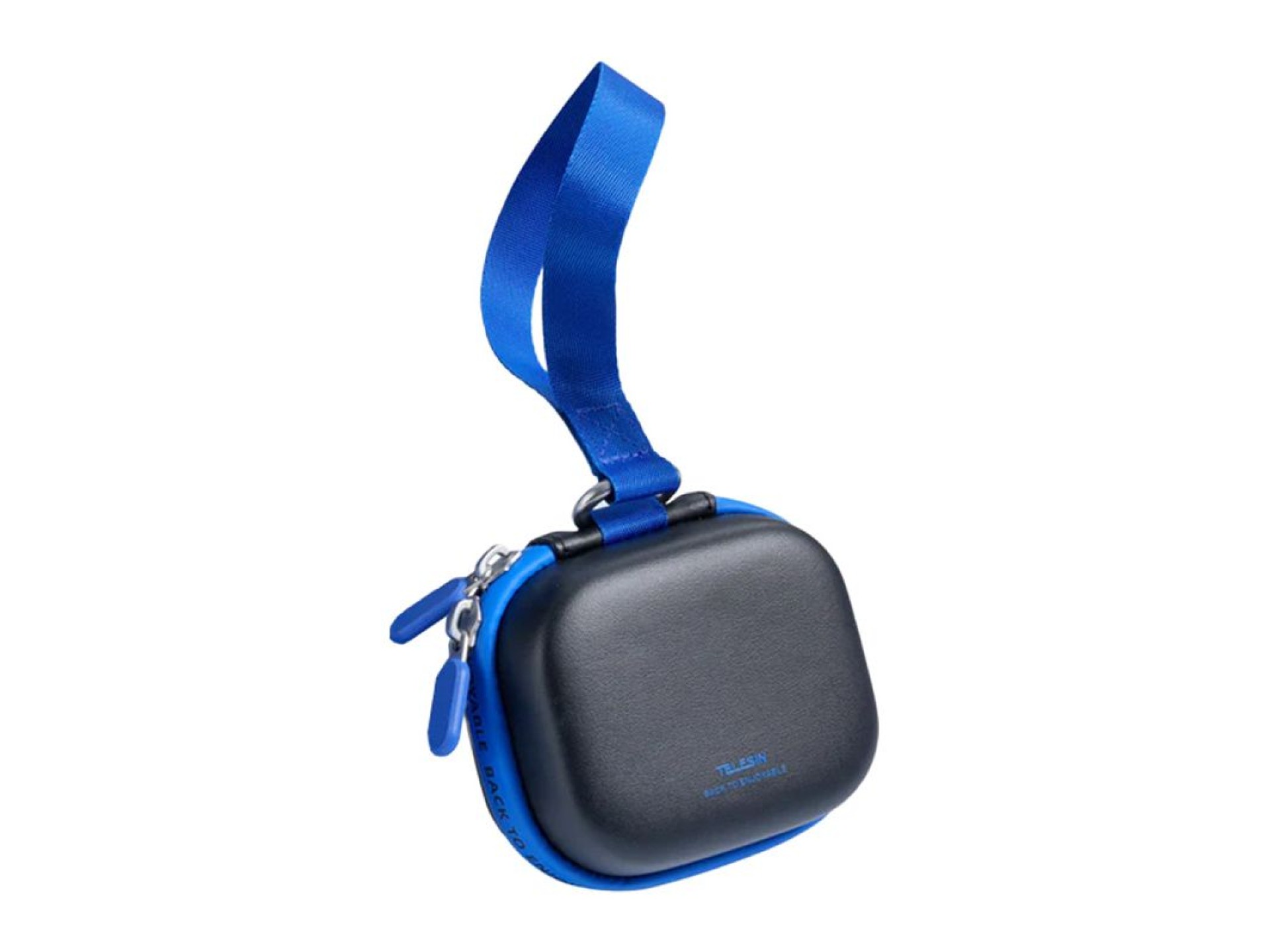 Bolsa de transporte mini universal Telesin DisAdv EVA para cámaras deportivas (negra/azul)