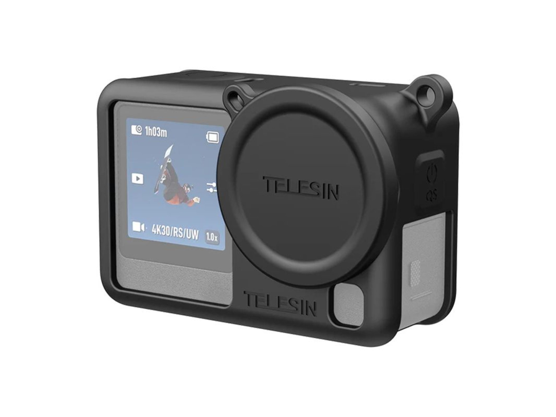 Telesin Silicone Protective Case for DJI Osmo Action 6 (Black)