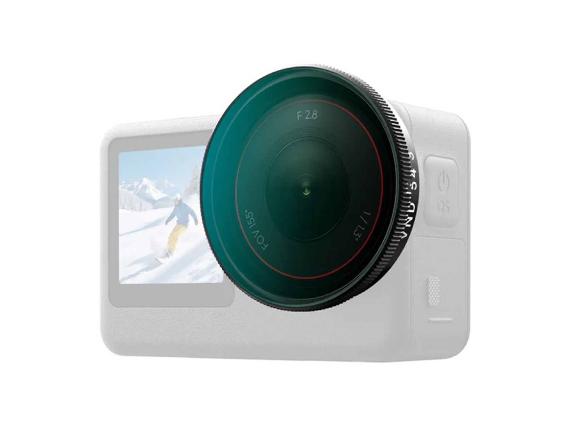 Conjunto de filtros Telesin CPL/VND8/UV para DJI Osmo Action 6 (3 peças).